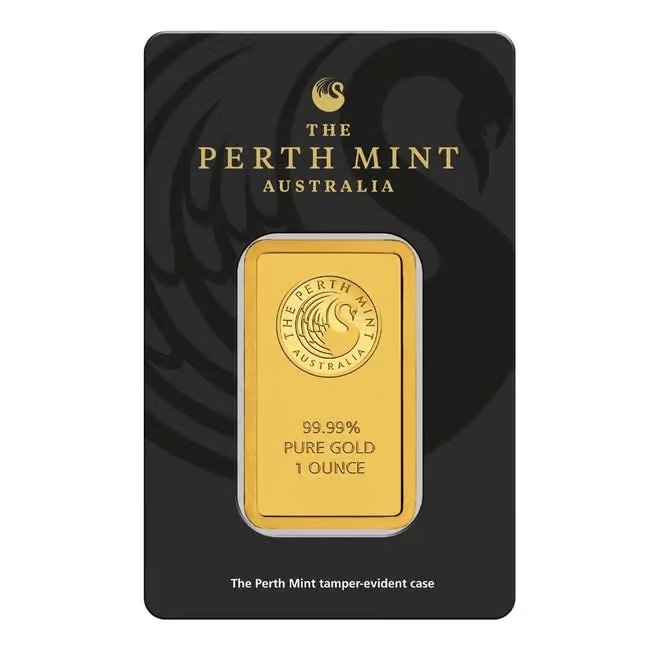 1 oz Perth Mint Gold Bar .9999 Fine (in Assay)