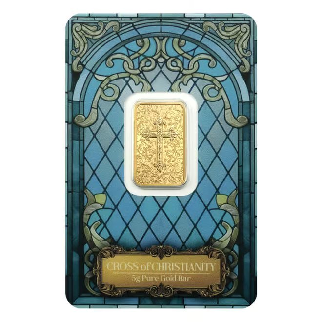 5 Gram PAMP Suisse Christian Cross Gold Bar (in Assay)