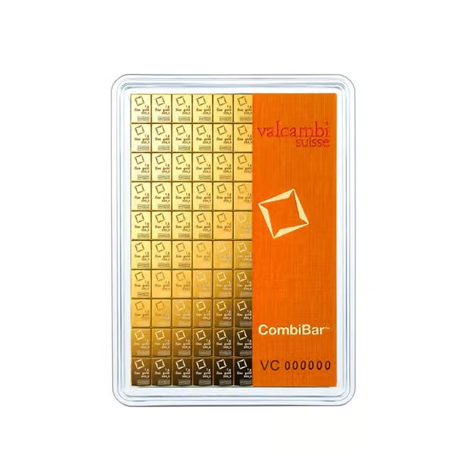 100 x 1 gram Gold Valcambi CombiBar .9999 Fine (In Assay)
