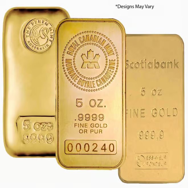 5 oz Generic Gold Bar .999+ Fine (Secondary Market)