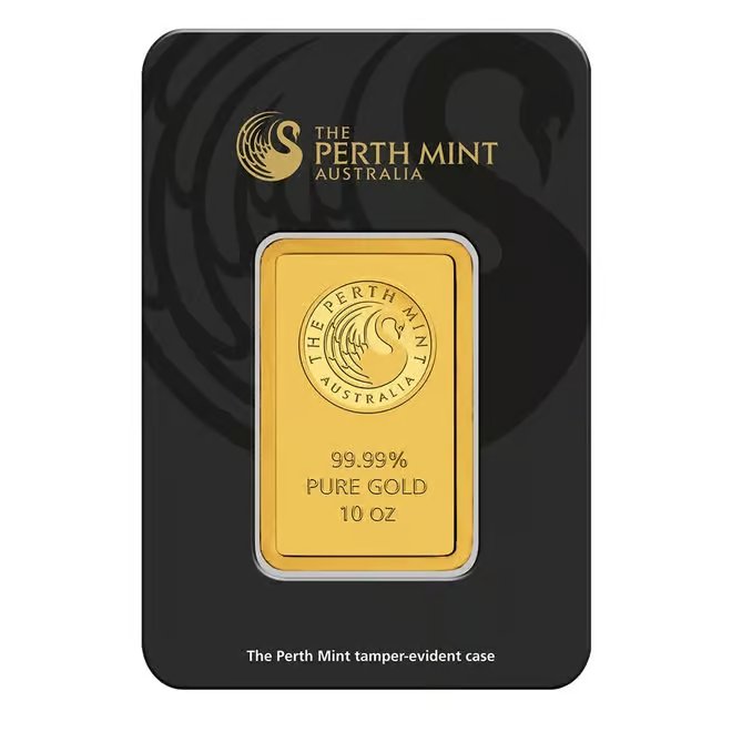 10 oz Perth Mint Gold Bar .9999 Fine (in Assay)