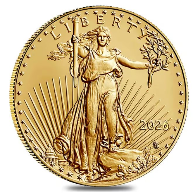 Roll of 20 - 2026 1 oz Gold American Eagle $50 Coin BU