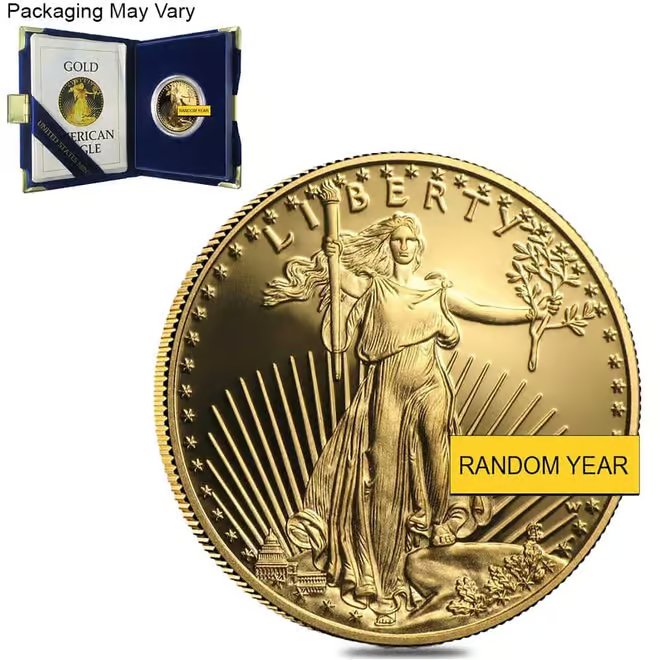 1 oz Proof Gold American Eagle $50 Coin w/Box & COA (Random Year)