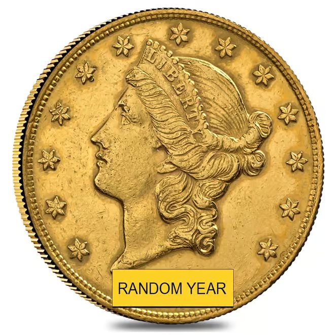 $20 Gold Double Eagle Liberty Head - Ex Jewelry (Random Year)