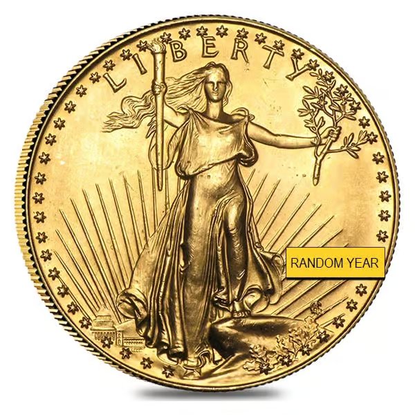 1 oz Gold American Eagle $50 Coin (Abrasions, Random Year)