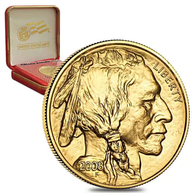2008 1 oz Gold American Buffalo Celebration $50 Coin (Sealed, W/Box & COA)