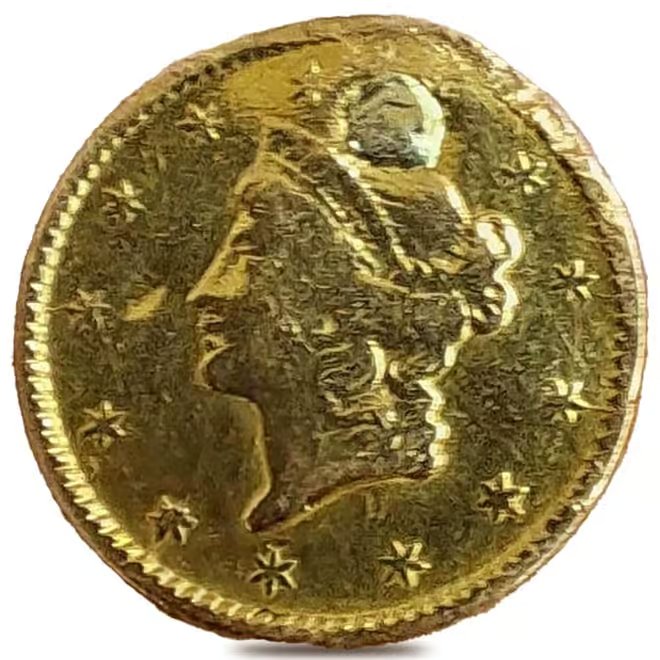$1 Gold Liberty Head Type 1 - Ex Jewelry (Random Year)