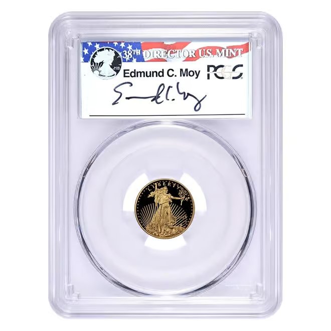 2015-W 1/10 oz $5 Proof Gold American Eagle PCGS PF 70 DCAM FDOI (Edmund C. Moy)