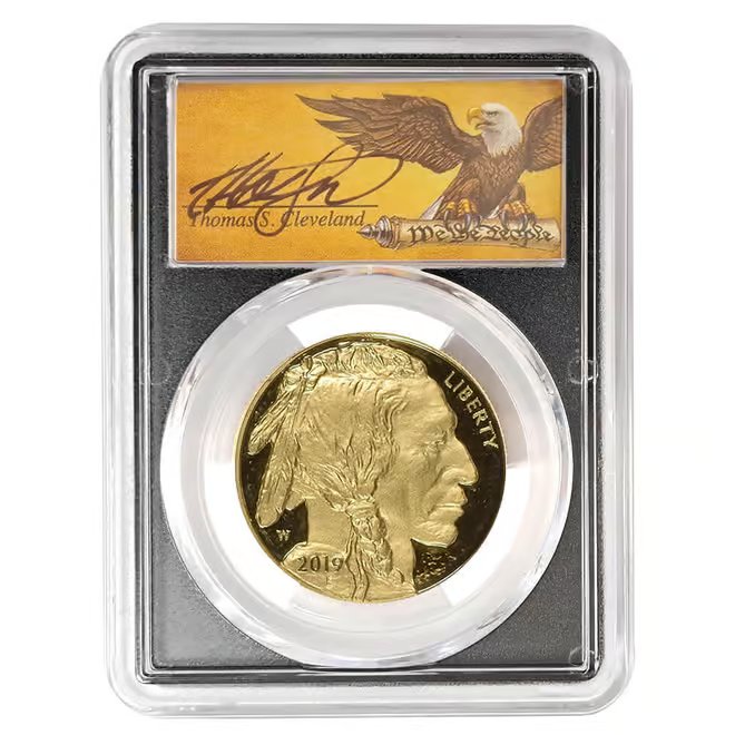 2019-W 1 oz $50 Proof Gold American Buffalo PCGS PF 70 DCAM FDOI (Thomas S. Cleveland)