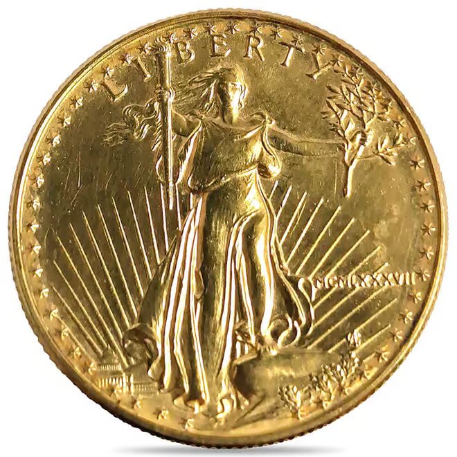 1987 1/2 oz $25 Gold American Eagle Abrasions