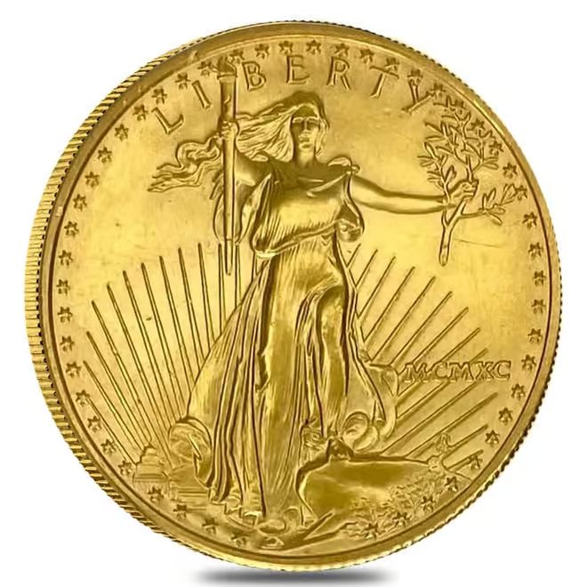 1990 1/2 oz $25 Gold American Eagle (Abrasions)