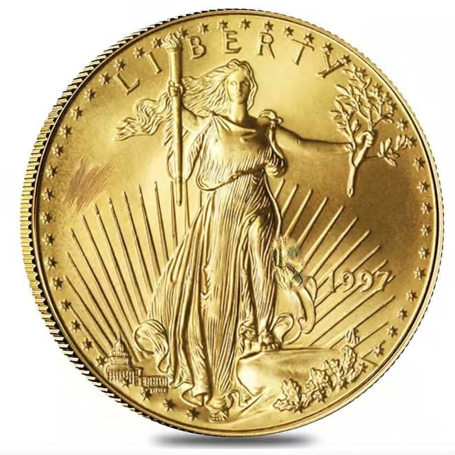 1997 1/2 oz $25 Gold American Eagle Abrasions