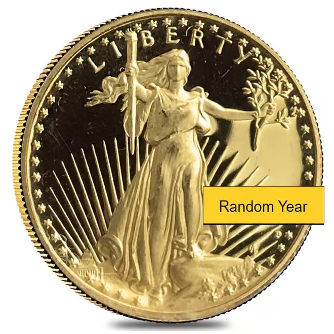 1/4 oz Proof Gold American Eagle Scruffy (Random Year)