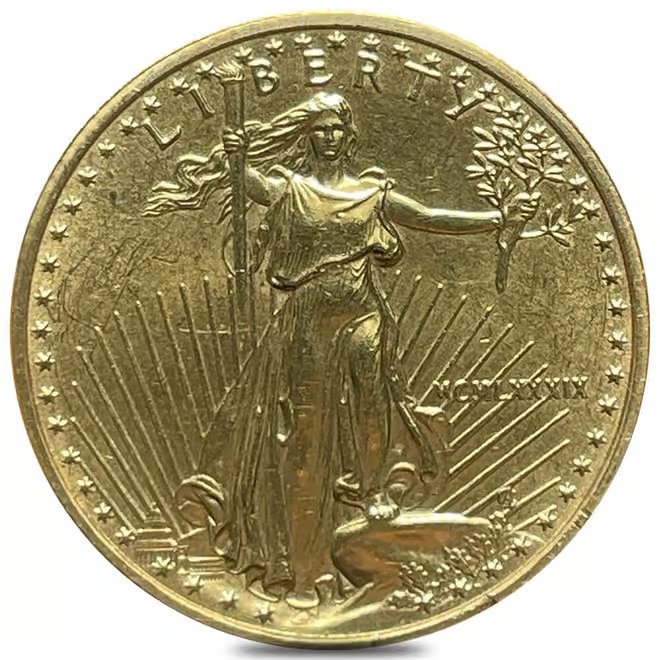 1989 1/4 oz Gold American Eagle MCMLXXXIX (Abrasions)