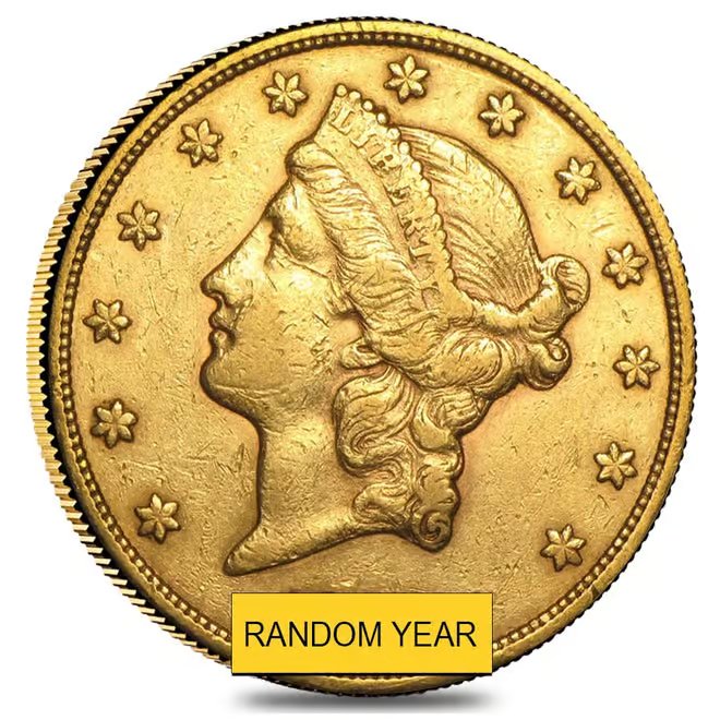 $20 Gold Double Eagle Saint Gaudens - Extra Fine XF (Random Year)