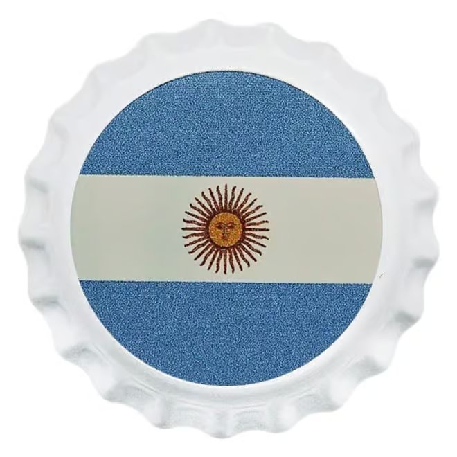 2022 Chad 6 gram World Landmarks - Argentina Bottle Cap Proof Silver Coin .999 Fine (In Cap)