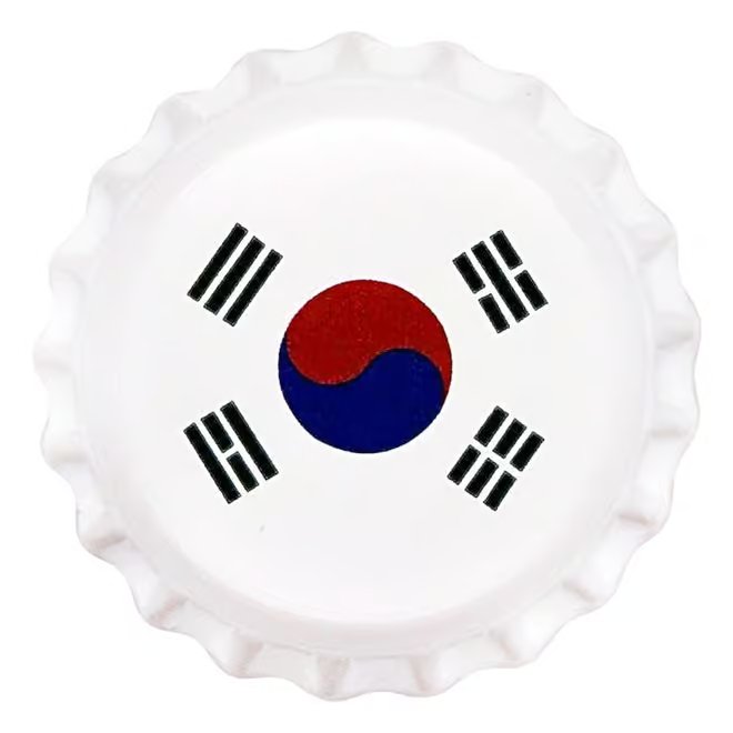2022 Chad 6 gram World Landmarks - South Korea Bottle Cap Proof Silver Coin .999 Fine (In Cap)