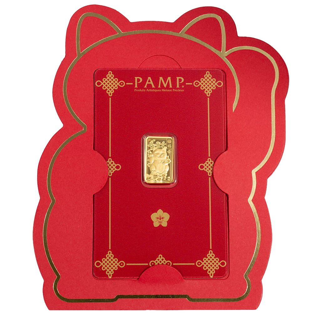PAMP Suisse Lucky Cat - 2.5 gram Gold Bar