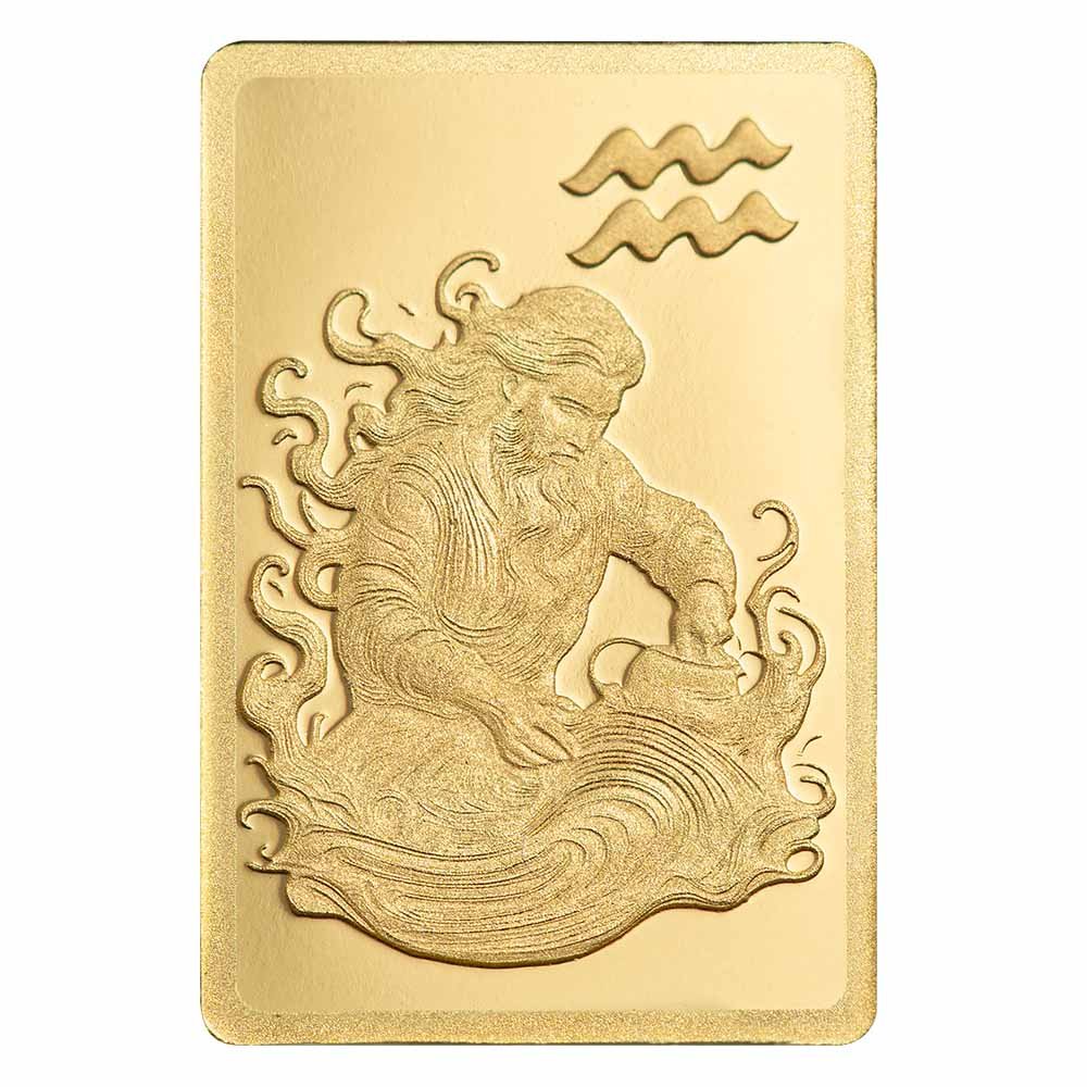 Pamp Suisse 1/2 Gram Gold Zodiac--Aquarius
