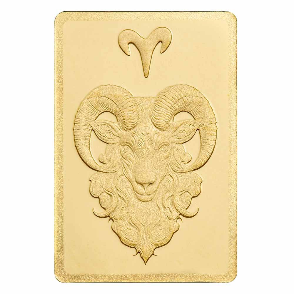 Pamp Suisse 1/2 Gram Gold Zodiac--Aries