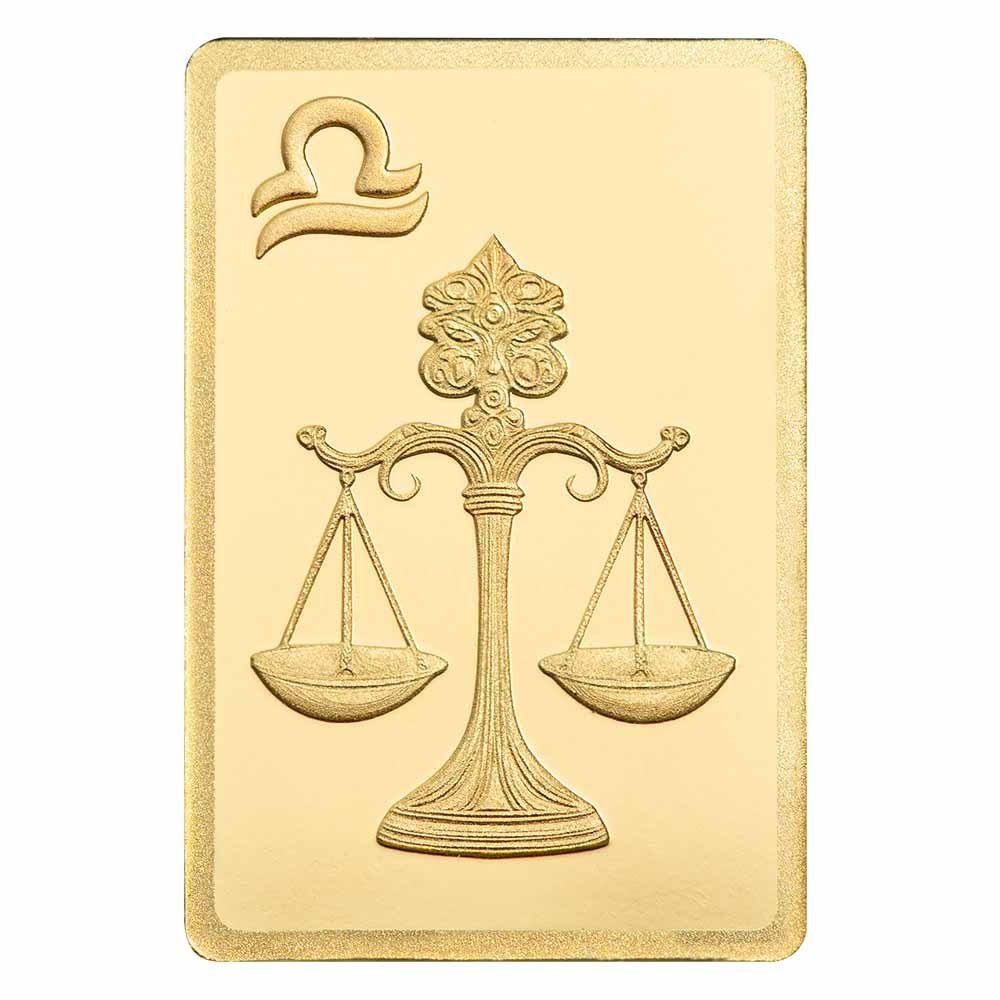 Pamp Suisse 1/2 Gram Gold Zodiac--Libra