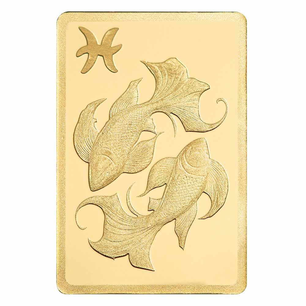 Pamp Suisse 1/2 Gram Gold Zodiac--Pisces
