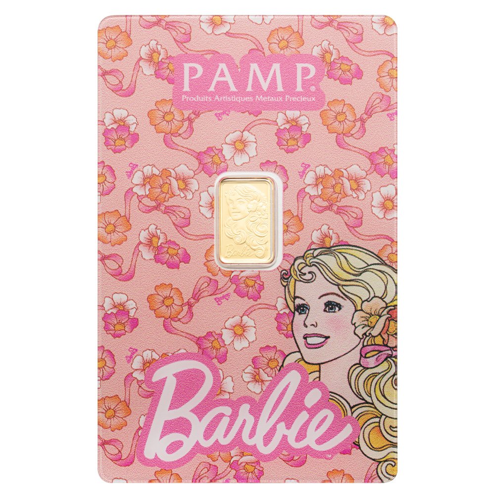 Iconic Barbie 1 Gram Gold Bar - Pamp Suisse