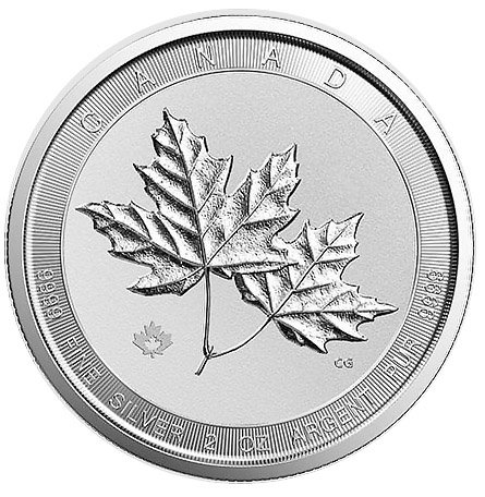 Canada 2 Ounce Twin Maple Leaf 2018-2021