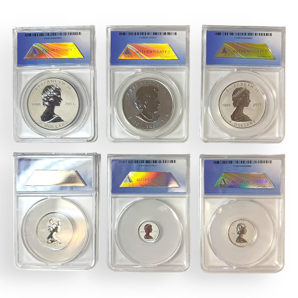 Canada 2013 Silver Maple Leaf 25th Anniversary Set ANACS