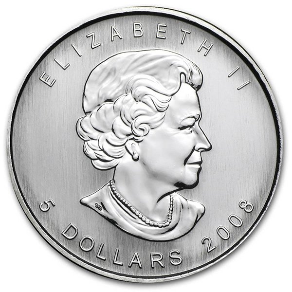 2008 Silver Maple Leaf 1 oz Uncirculated - Vancouver Olympics