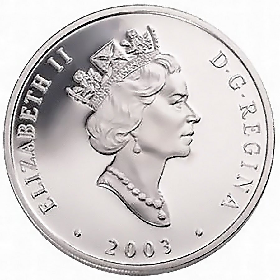 Canada $5 Silver Maple Leaf 2003 Colorized