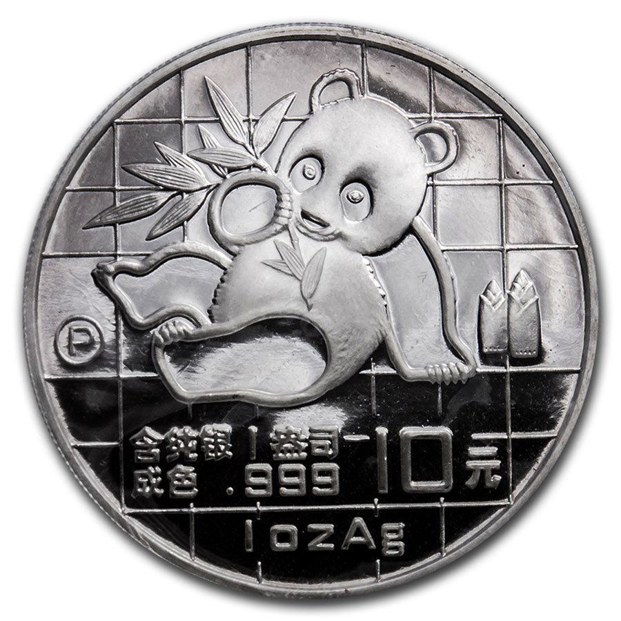 1989 Chinese Silver Proof Panda 1oz Box & COA