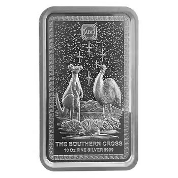Box of 30 - 10 oz ABC Refinery The Southern Cross Silver Bar High Relief .9999 Fine