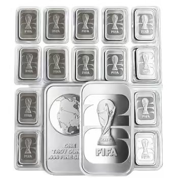 Lot of 20 - 2026 1 oz FIFA World Cup Silver Bar .999 Fine