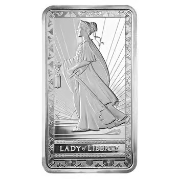10 oz PAMP Lady of Liberty Silver Bar .999 Fine