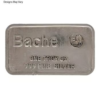 1 oz Bache Silver Bar .999 Fine
