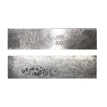 100 oz Omega M & B Mining Silver Vintage Bar .999+ Fine