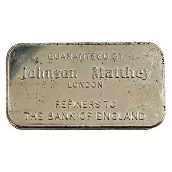 100 Gram Johnson Matthey Refiners to the Bank of England Silver Bar .999 Fine