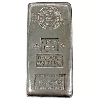 1 Kilo Royal Canadian Mint (RCM) .999 Fine Silver Bar