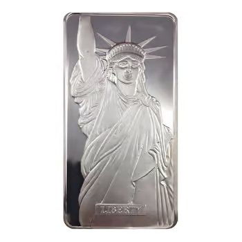1986 10 oz Engelhard MTB Liberty Trade Silver Vintage Bar .999+ Fine