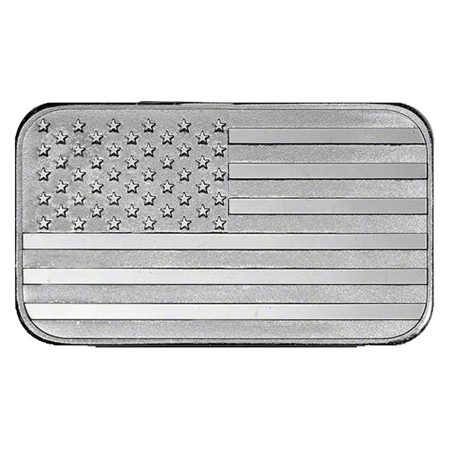 American Flag Silver Bar -  Highland Mint 1 Ounce .999 Pure (NEW)