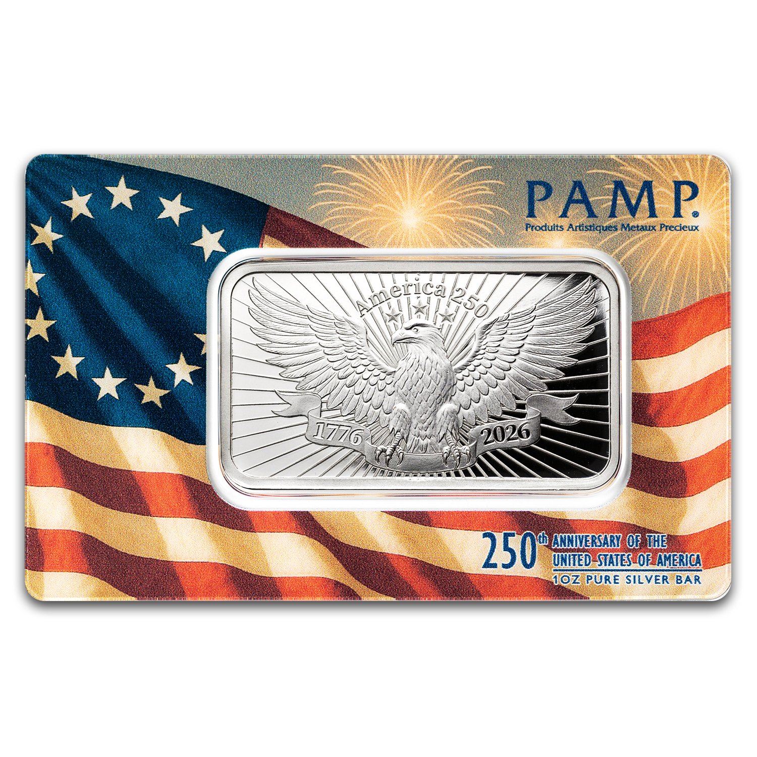PAMP 250th Anniversary of the USA - 1 oz Silver Bar