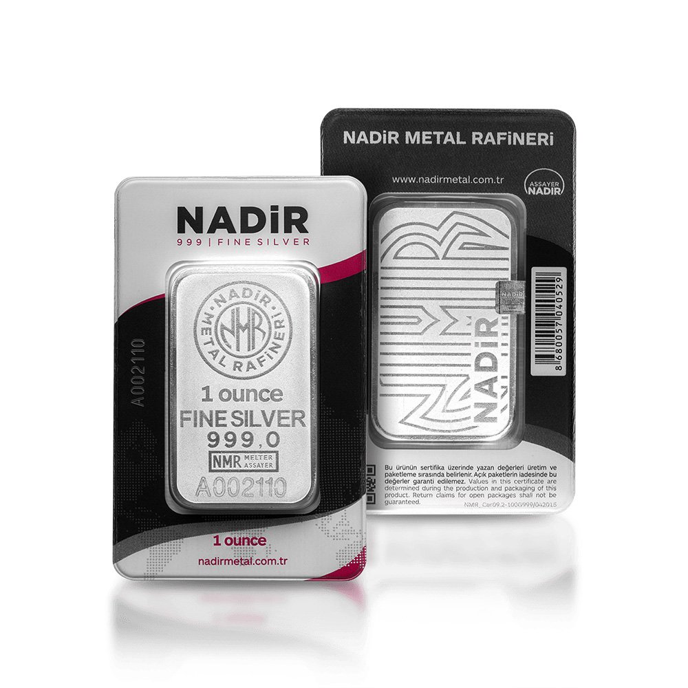 Nadir 1oz Silver Bar w/assay