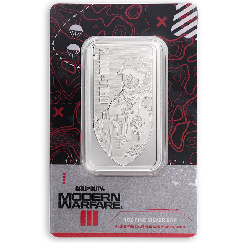 Call of Duty®: Modern Warfare® III Pamp 1oz Silver Bar (New w/ Assay & Bezel)