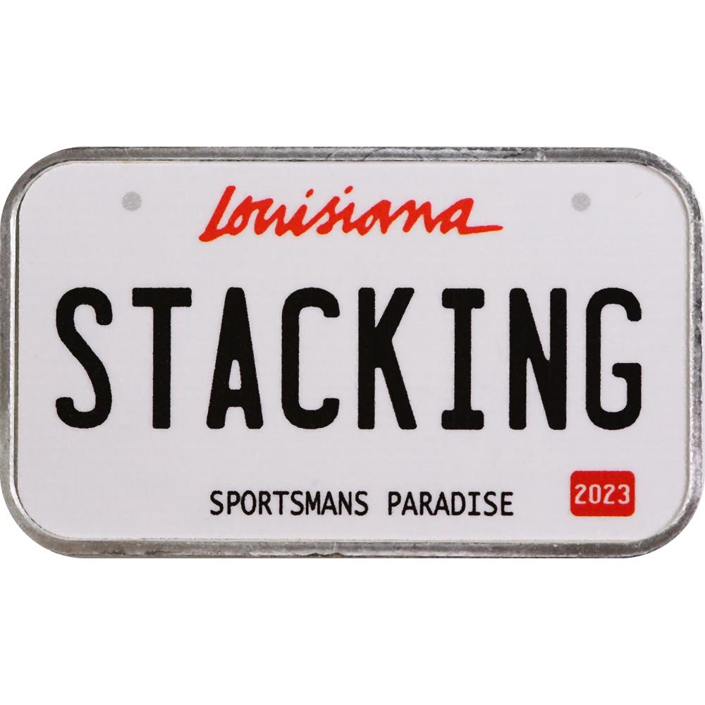 Louisiana License Plate - Stacking Across America 1oz Silver Bar