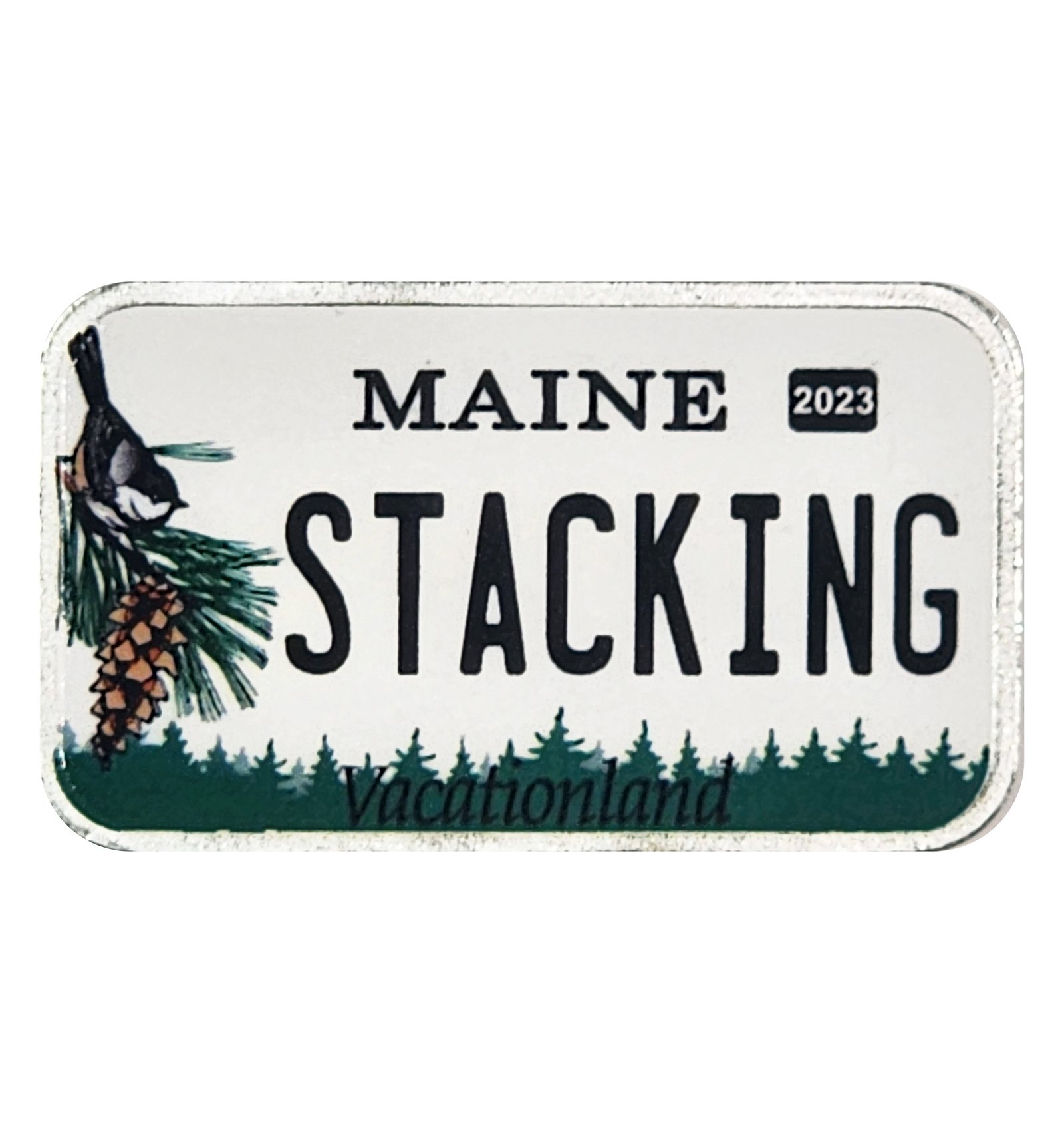 Maine License Plate - Stacking Across America 1oz Silver Bar