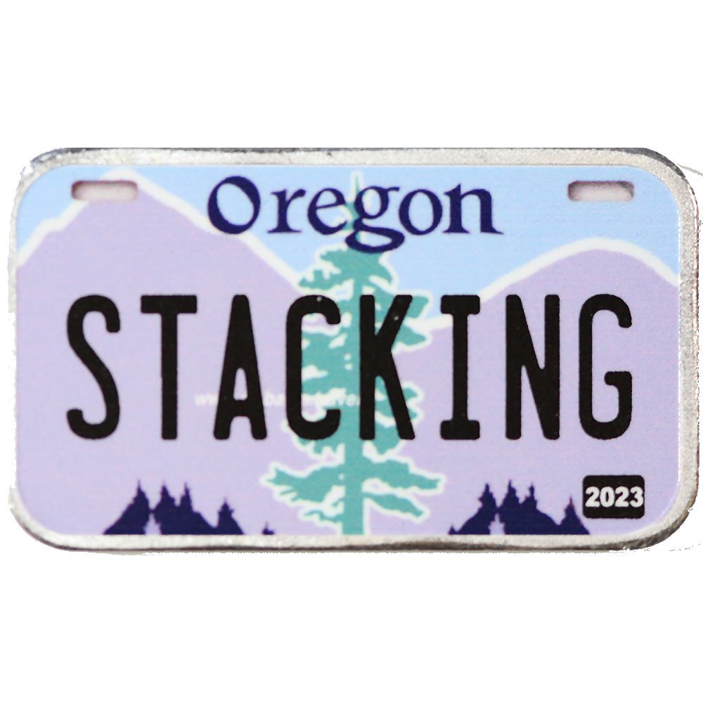 Oregon License Plate - Stacking Across America 1oz Silver Bar