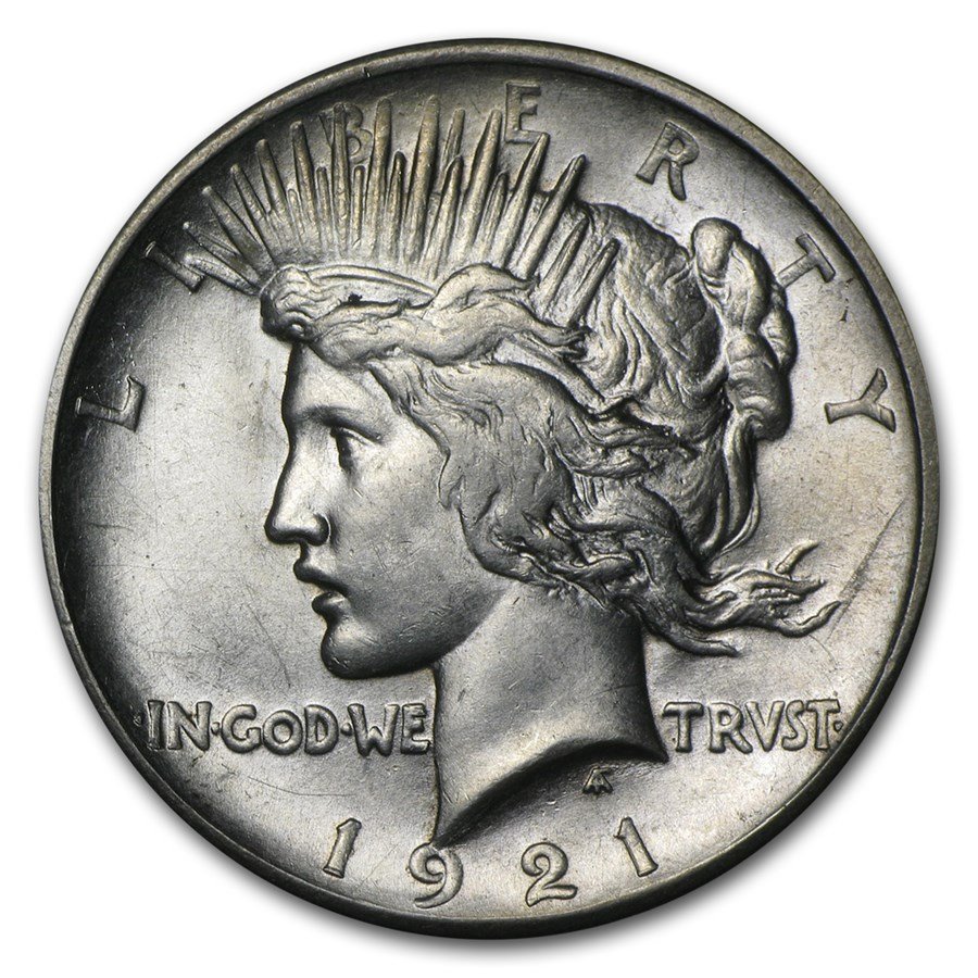 1921 Peace Dollar AU-58 (High Relief)