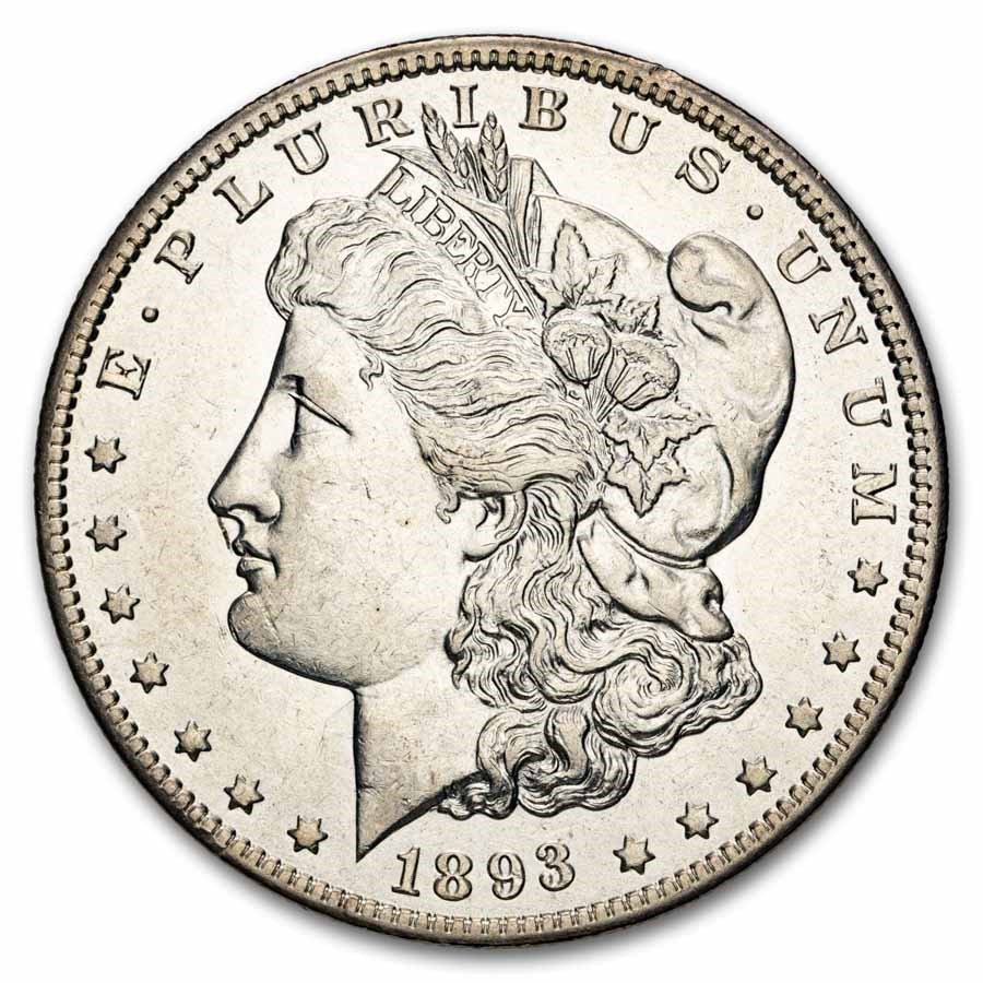 1893-O Morgan Dollar AU-58
