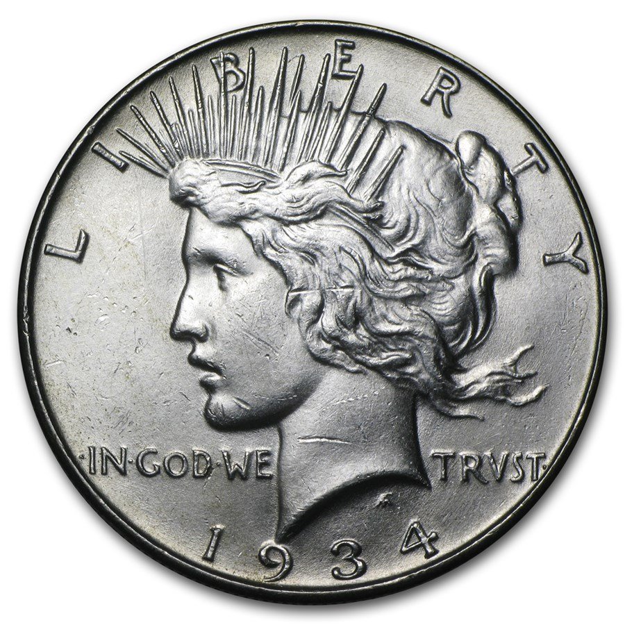 1934 P Peace Silver Dollar